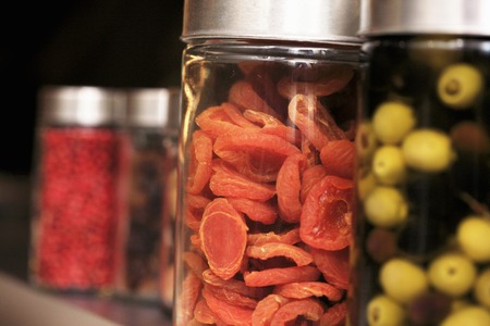 Glass bottle ingredientsの写真素材