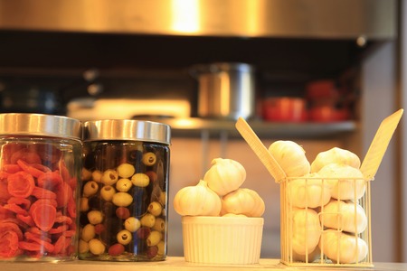 Glass bottle ingredientsの写真素材