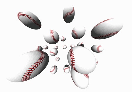 Baseball ball poppingの写真素材