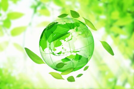 Fresh green and globesの写真素材
