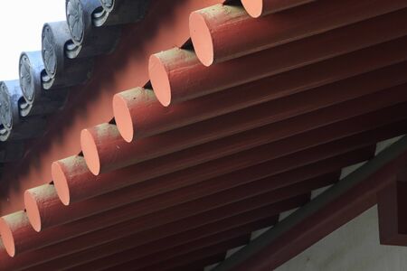 temple roofの写真素材