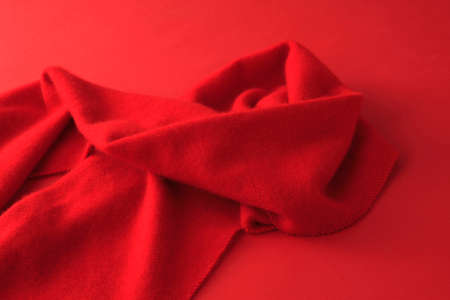 Red scarfの写真素材
