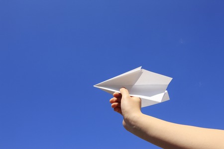 Paper airplaneの写真素材