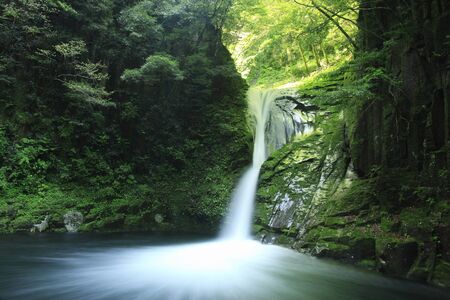 Akame 48 falls ravineの写真素材