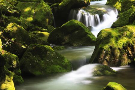 Akame 48 falls ravineの写真素材