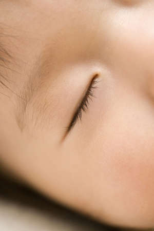 Baby girl's eyeの写真素材