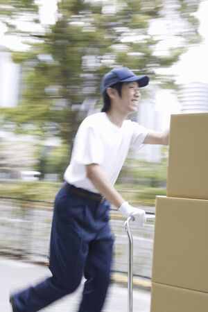 Deliverying imageの写真素材