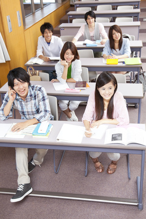 College students take coursesの写真素材