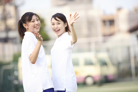 Good high school girls of relationshipの写真素材