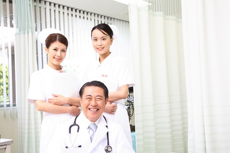 The doctor and nurse's portraitの写真素材
