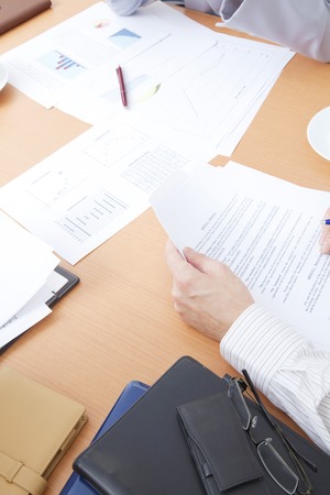 Businessman during a meetingの写真素材