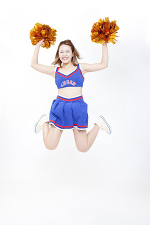Cheerleader jumpingの写真素材
