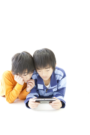 Brother to be addicted to the gameの写真素材