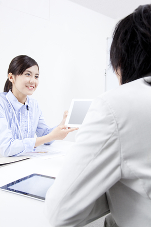 OL show Tablet PCの写真素材