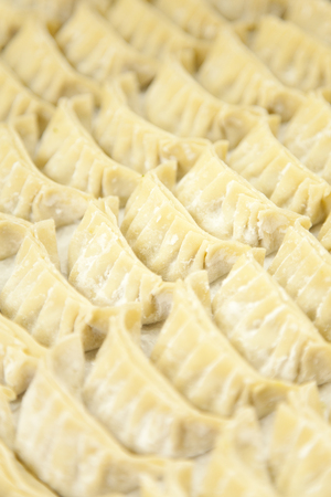 Raw dumplingsの写真素材