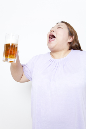 Metabolic syndrome women who drink beerの写真素材
