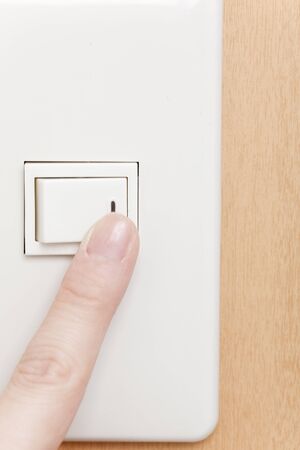 Hand to put the switch