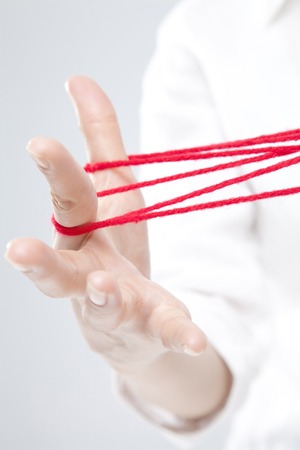 Hand to the String Figureの写真素材