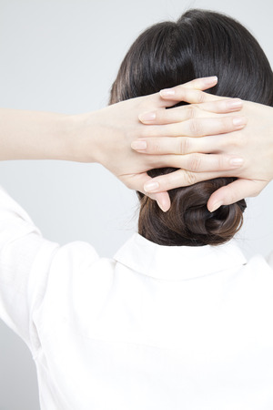 Woman from behindの写真素材