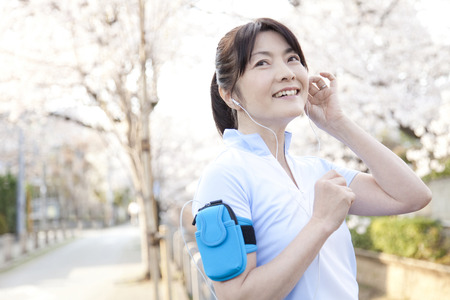 Senior woman joggingの写真素材