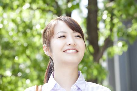 OL walk with a smileの写真素材