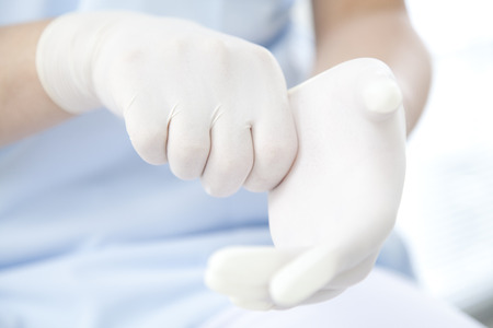 Dentist to fit the gloves