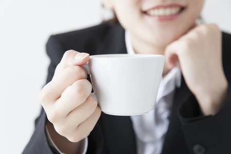 OL with mugの写真素材