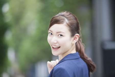 OL retrospective smilesの写真素材