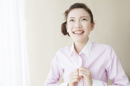 Women dressed in shirtsの写真素材