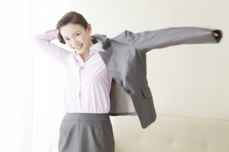 Women dressed in suitsの写真素材