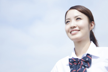High school girl's smileの写真素材