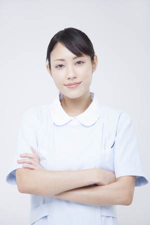 Nurse to his arms foldedの写真素材