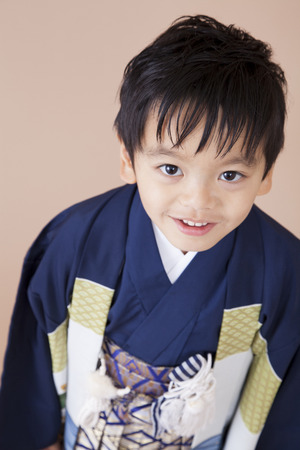Boy smiling in his hakamaの写真素材