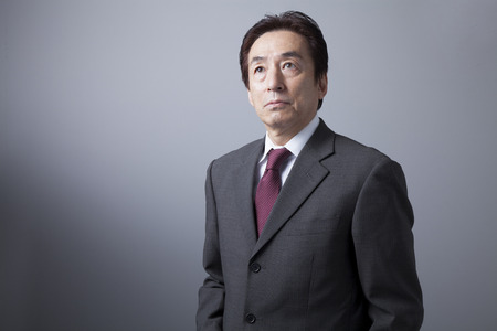 Businessman staring into the distanceの写真素材