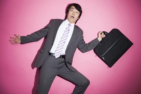 Businessman corneredの写真素材