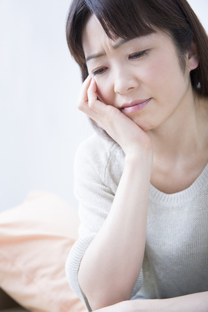 Chin on Middle womenの写真素材