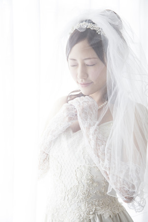 Down the veil brideの写真素材