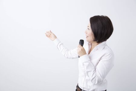Business woman to make a presentationの写真素材
