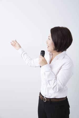 Business woman to make a presentationの写真素材