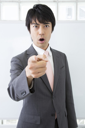 Lecturer for directing the pointing stickの写真素材