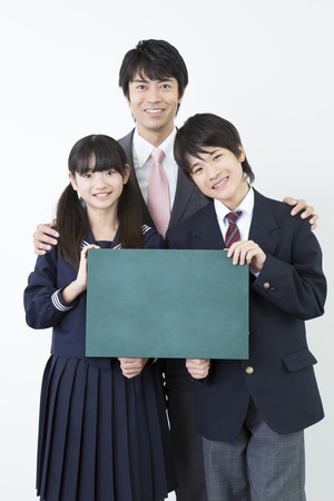 Teachers and junior high school studentsの写真素材