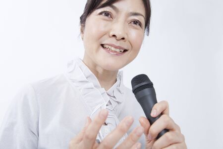 Business woman to lectureの写真素材