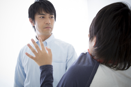 Violence father and son spookの写真素材