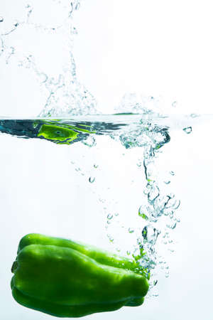 Pepper to jump into the waterの写真素材
