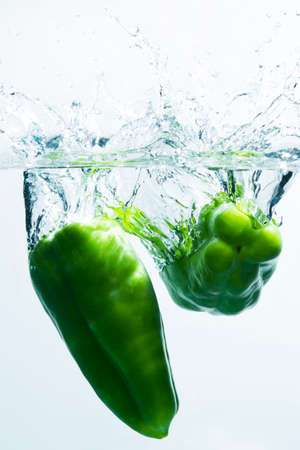 Pepper to jump into the waterの写真素材