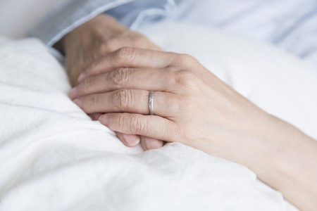 Hand of senior woman