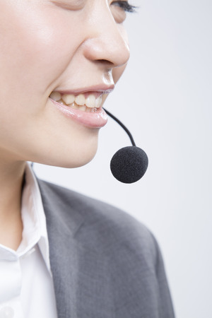 Telephone operator mouth ofの写真素材