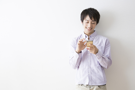 Men to work with Smartphonesの写真素材
