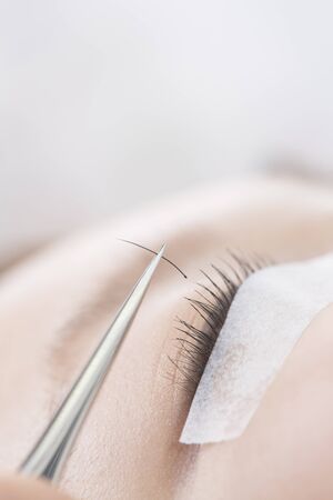 Women in Eyelash extensionの写真素材