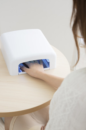 Women drying the nailの写真素材